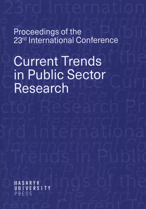 Current Trends in Public Sector Research : proceedings of the ... international conference : ..., ...