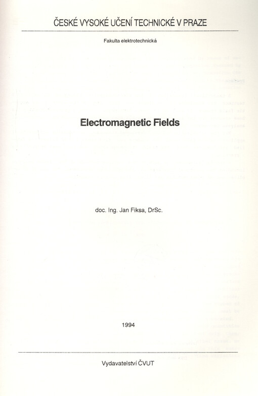 Electromagnetic Fields