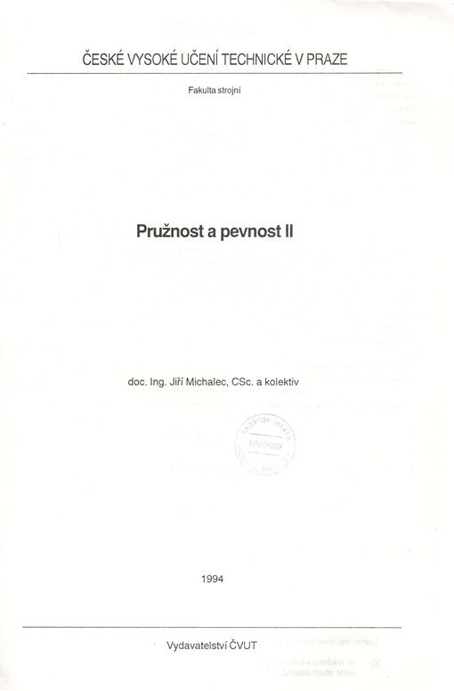 
  Pružnost a pevnost 2
  