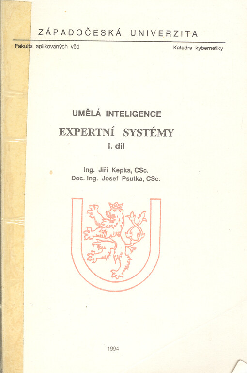 Umělá inteligence. Expertní systémy. Díl I.