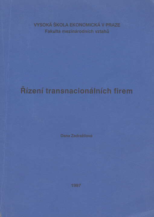 Řízení transnacionálních firem