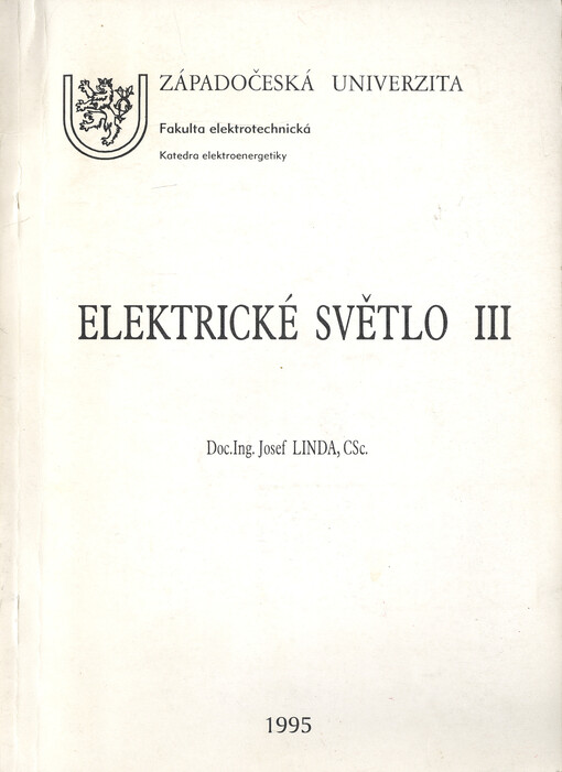 Elektrické světlo. III