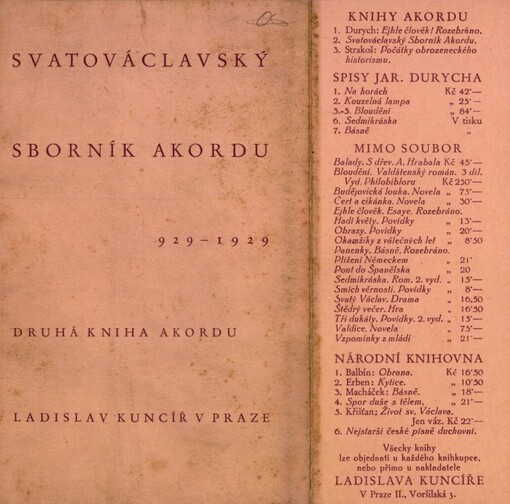 Svatováclavský sborník Akordu 929-1929