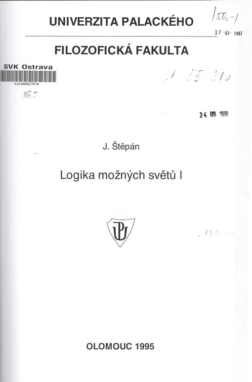 Logika možných světů. I