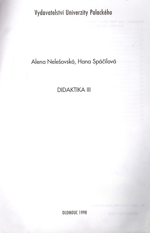 Didaktika. III