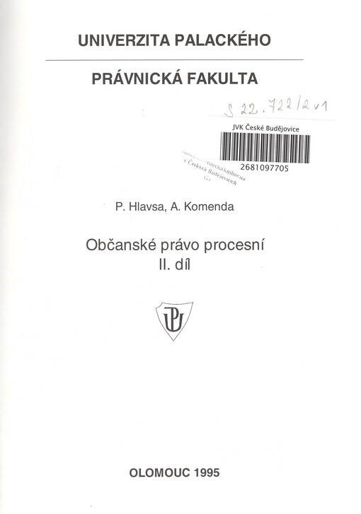 Občanské právo procesní. II. díl