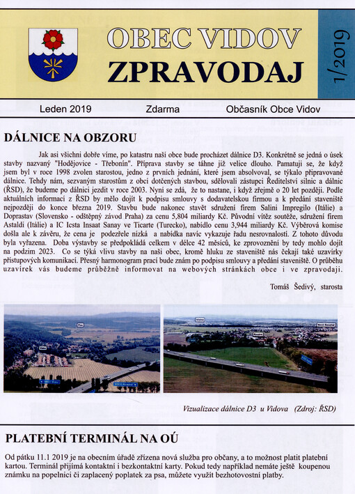 Obec Vidov - zpravodaj : občasník obce Vidov