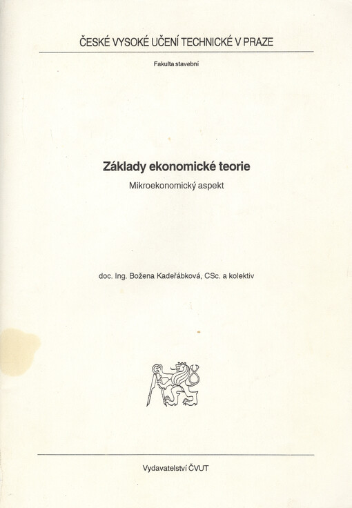 Základy ekonomické teorie : mikroekonomický aspekt