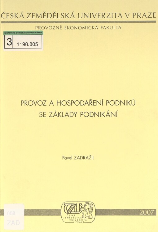 Provoz a hospodaření podniků se základy podnikání