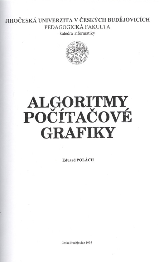 Algoritmy počítačové grafiky