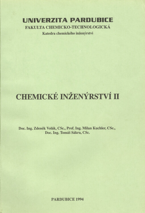 Chemické inženýrství II
