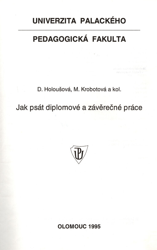 Jak psát diplomové a závěrečné práce