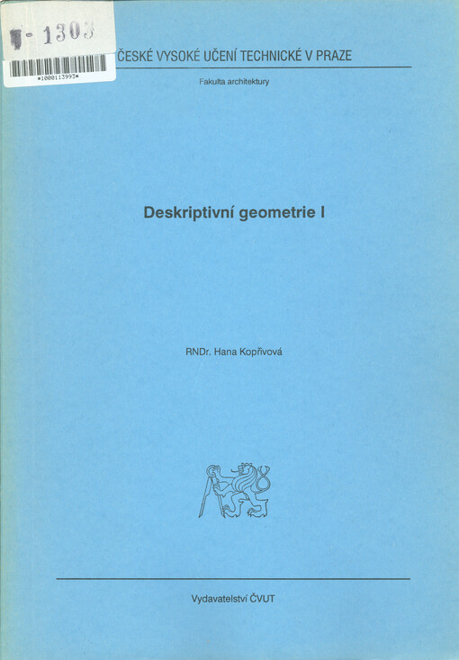 Deskriptivní geometrie I
