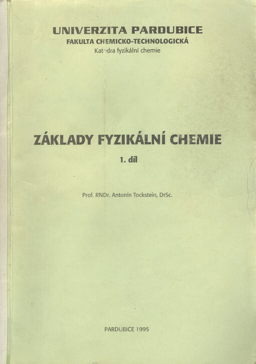 Základy fyzikální chemie.