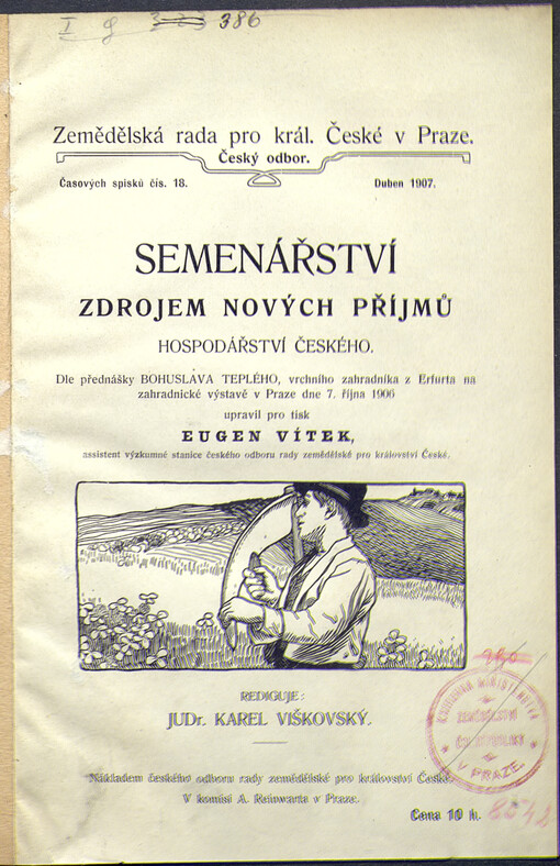 Semenářství zdrojem nových příjmů hospodářství českého