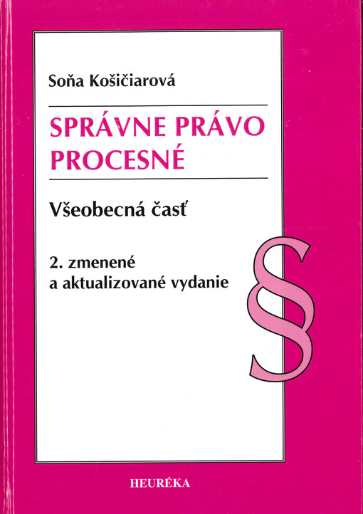 Správne právo procesné : všeobecná časť