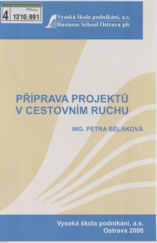 Příprava projektů v cestovním ruchu: modul 08
