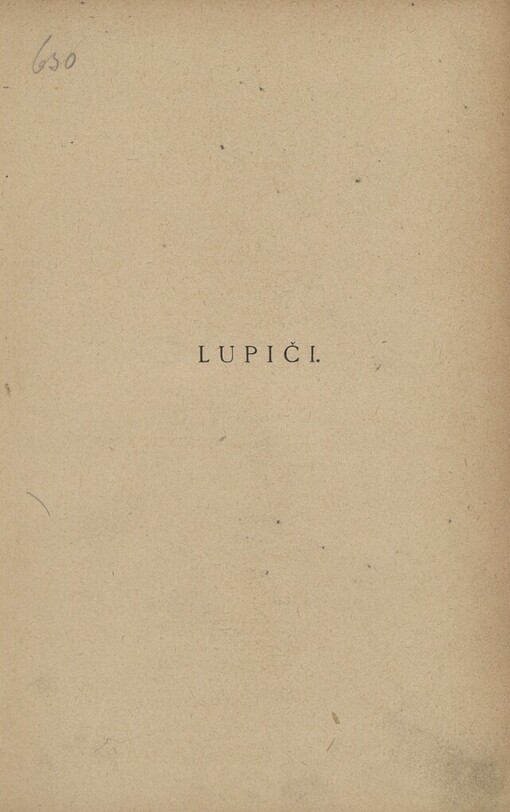 Lupiči: historická povídka