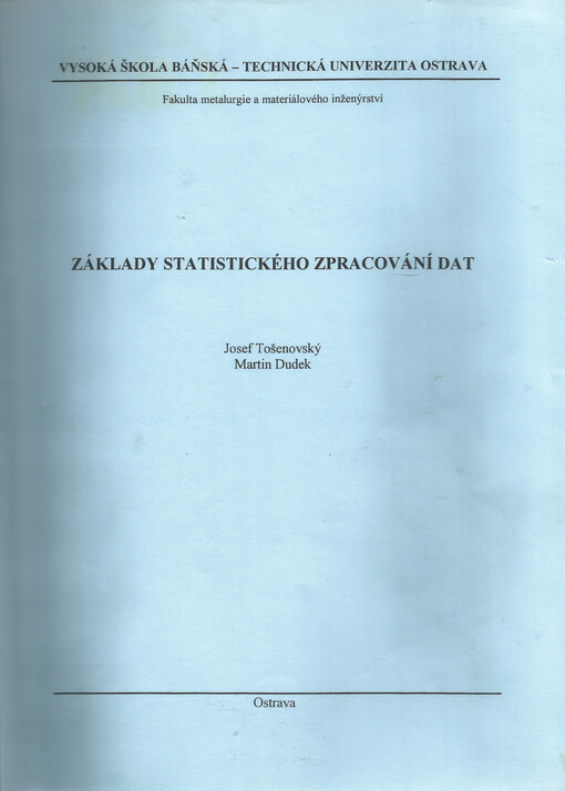 Základy statistického zpracování dat