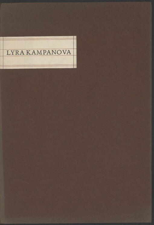 Lyra Kampanova: výbor z žalmů a ód mistra Kampana