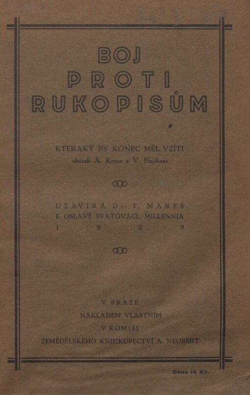 Boj proti rukopisům