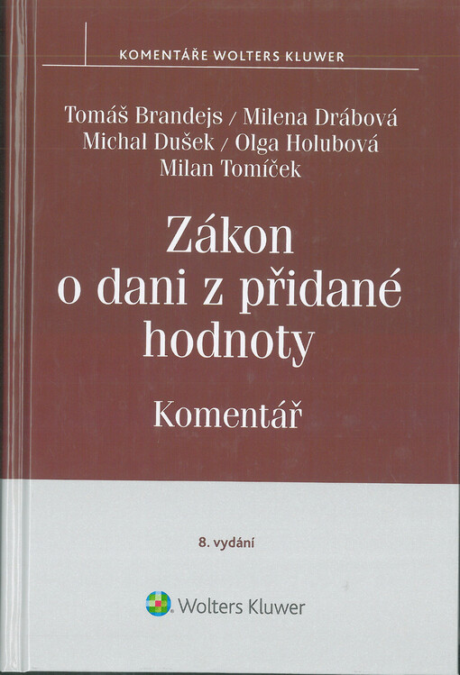 Zákon o dani z přidané hodnoty : komentář