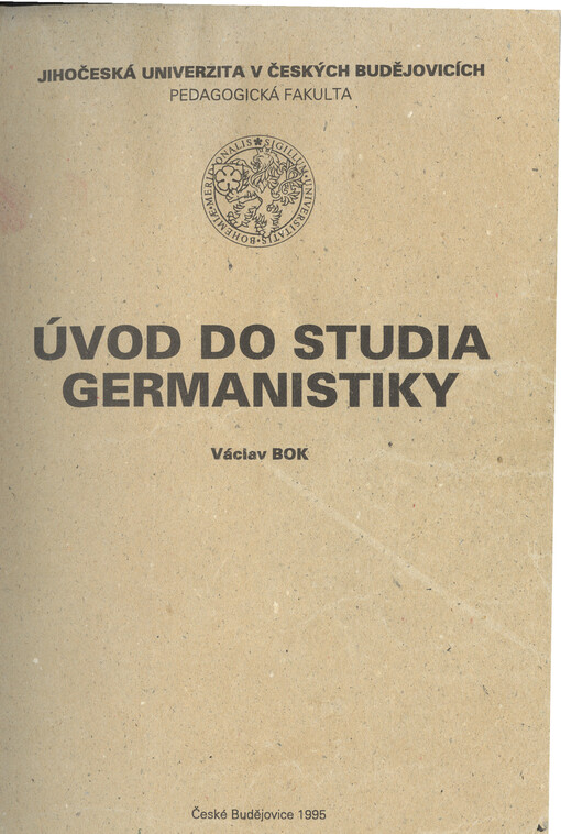 Úvod do studia germanistiky
