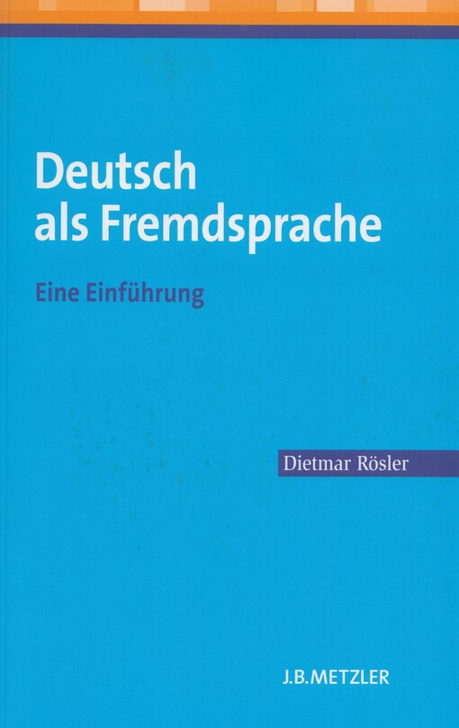 Deutsch als Fremdsprache :eine Einführung