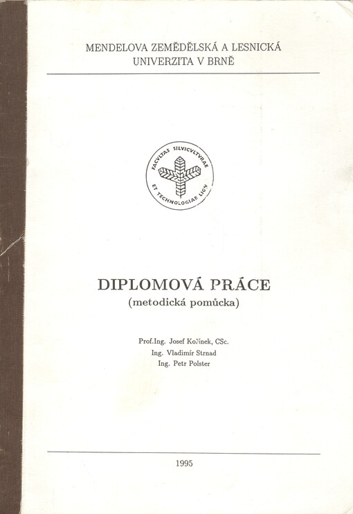 Diplomová práce : (metodická pomůcka)
