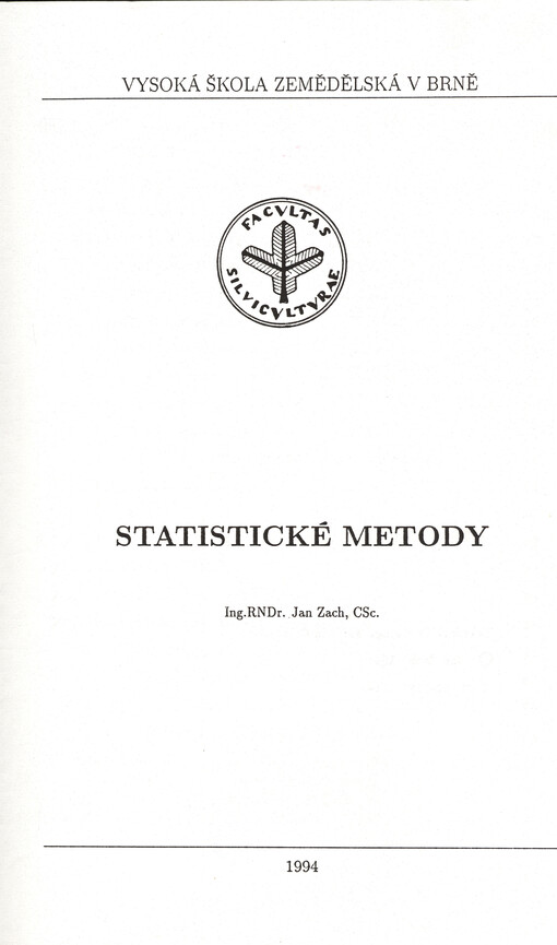 Statistické metody