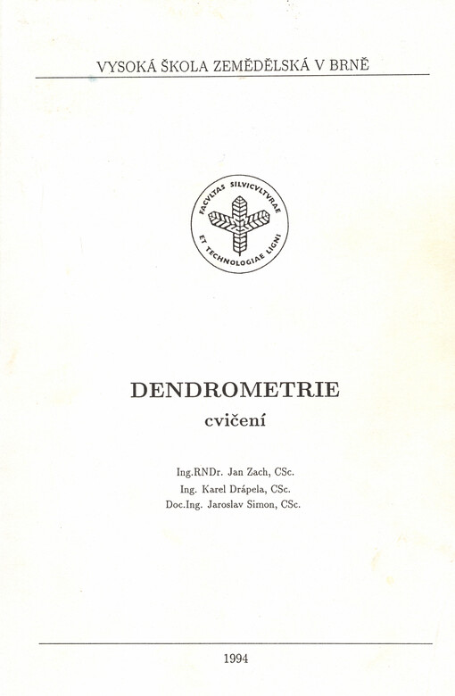Dendrometrie : cvičení