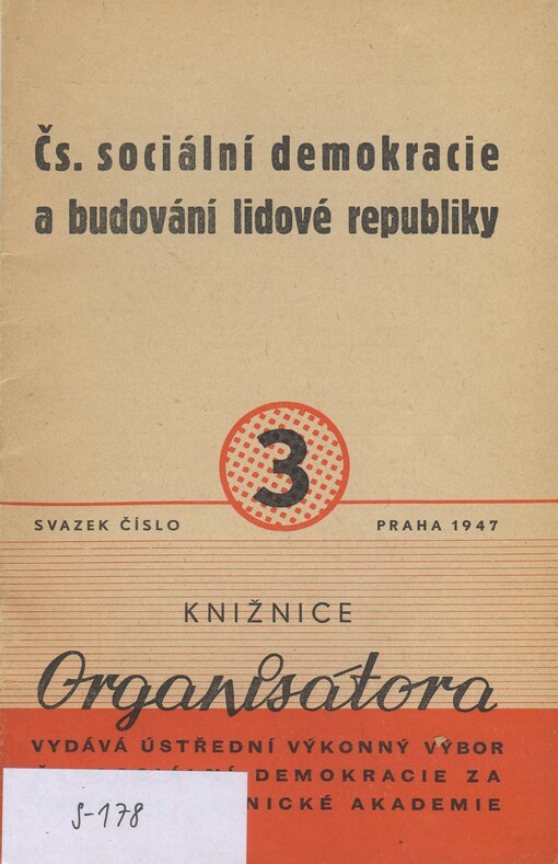 Čs. sociální demokracie a budování lidové republiky