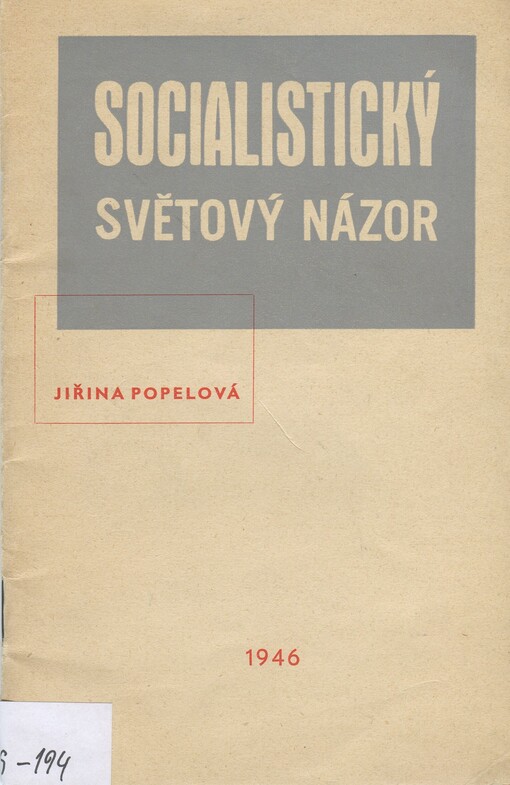 Socialistický světový názor