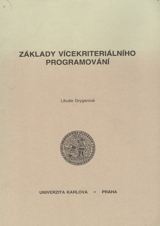 Základy vícekriteriálního programování