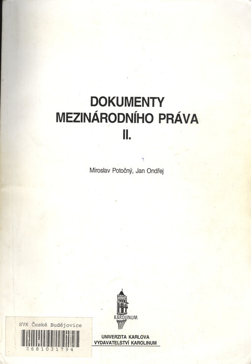 Dokumenty mezinárodního práva. II.