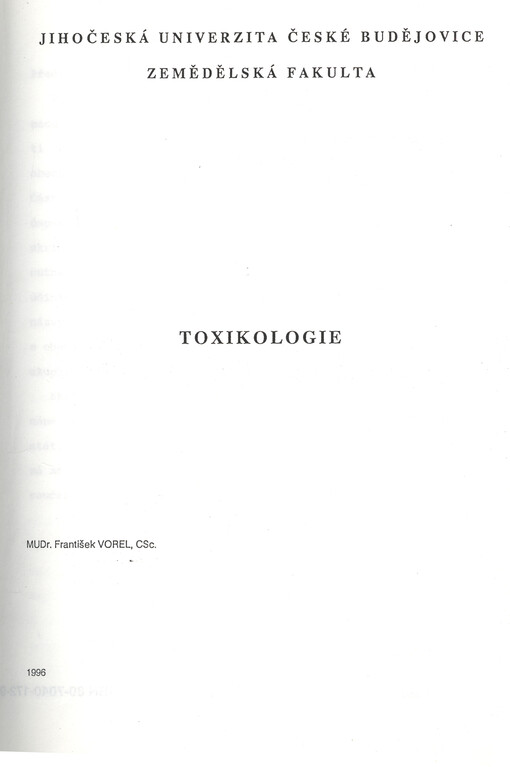 Toxikologie