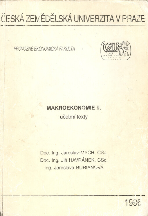 Makroekonomie : učební texty. II.