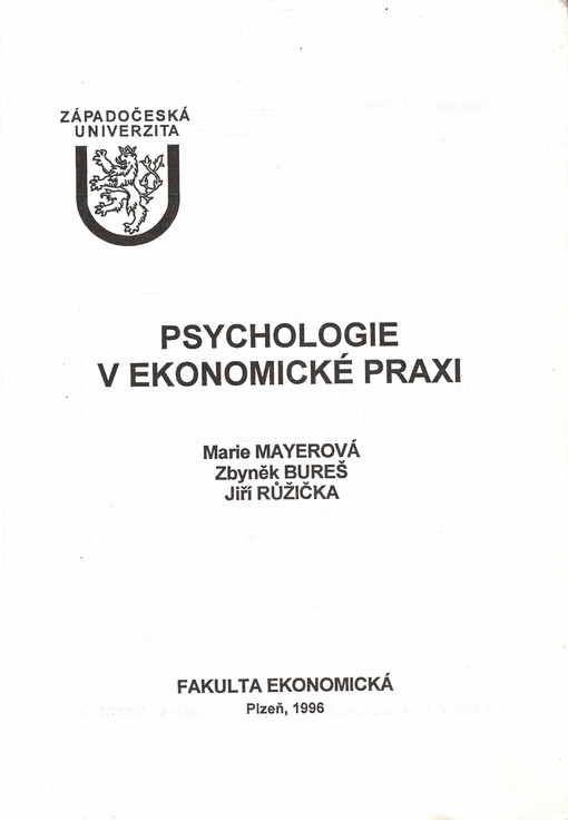 Psychologie v ekonomické praxi