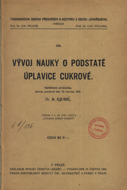 Vývoj nauky o podstatě úplavice cukrové