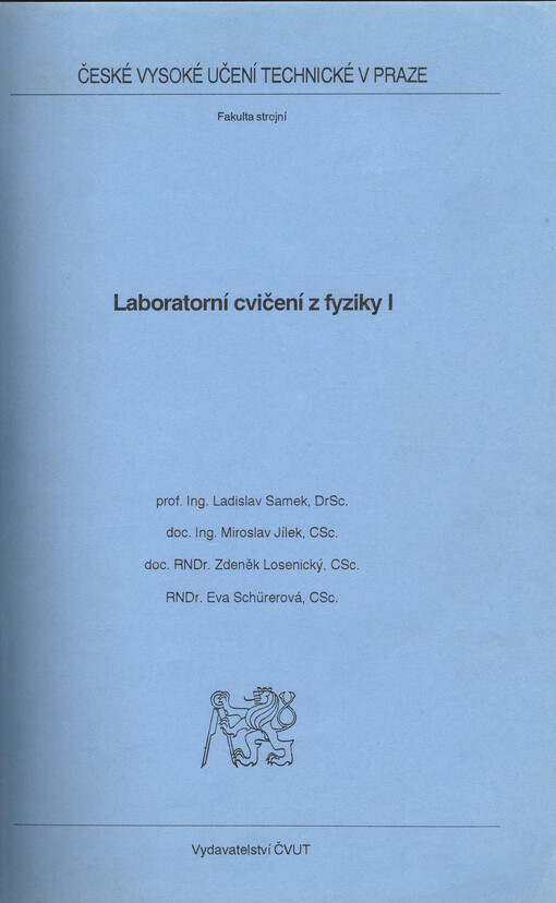 Laboratorní cvičení z fyziky I