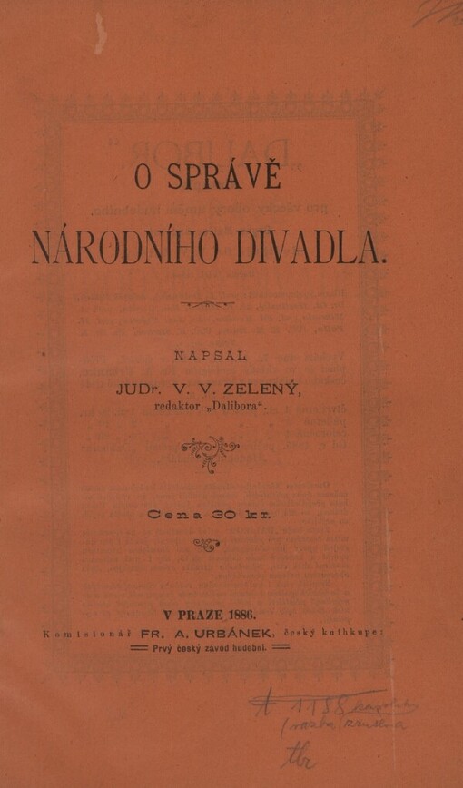 O správě Národního divadla