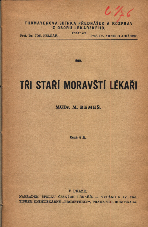 Tři staří moravští lékaři
