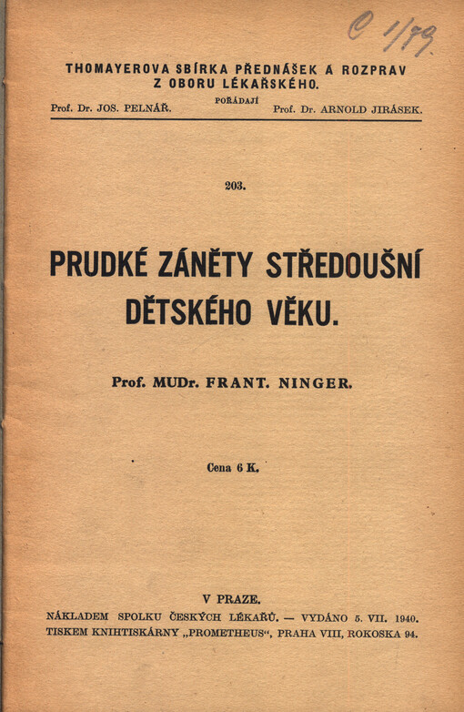 Prudké záněty středoušní dětského věku