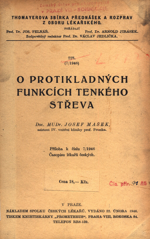 O protikladných funkcích tenkého střeva