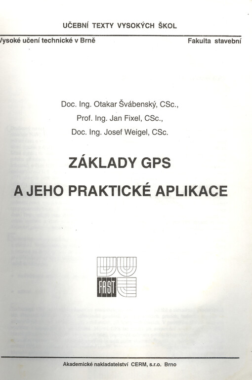 Základy GPS a jeho praktické aplikace