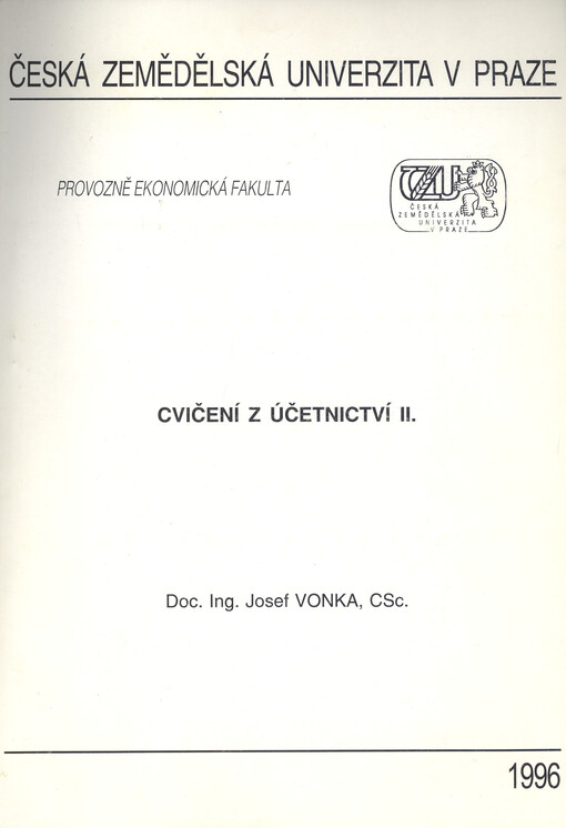 Cvičení z účetnictví II.