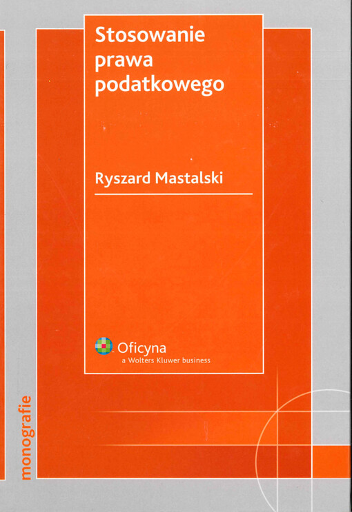Stosowanie prawa podatkowego