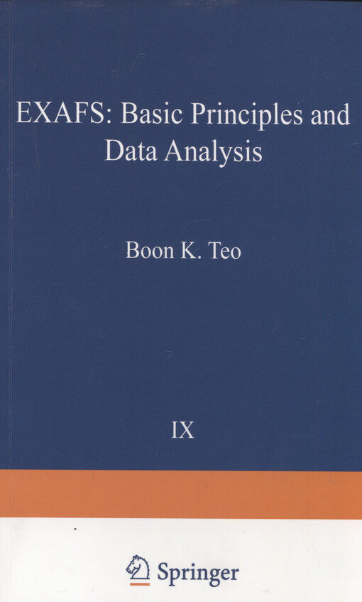 EXAFS : basic principles and data analysis