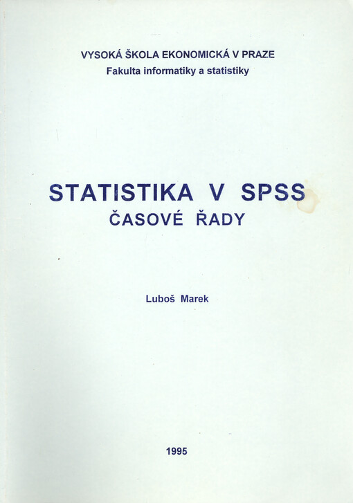 Statistika v SPSS: časové řady