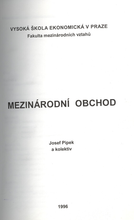 Mezinárodní obchod